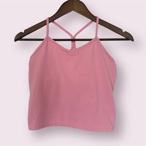 Athleta Girl All Day Long Line Pink Sports Bra Athletic Athleisure XL 14/16